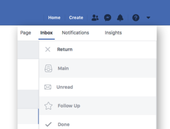 facebook return message
