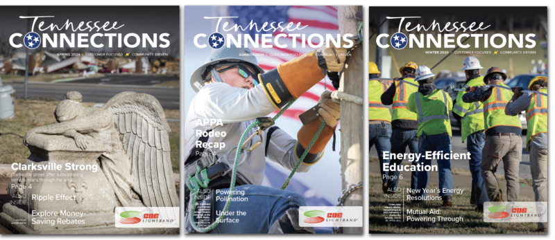 Three sample custom covers, one with an angel weeping, one with a female lineworker and one with a crew of lineworkers.