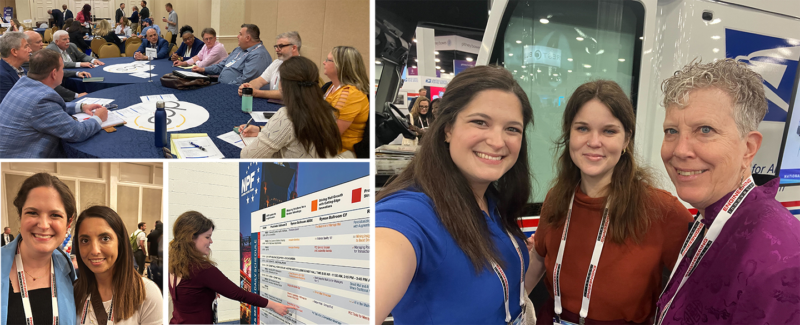 Collage of four pictures from Pioneer staff at the National Postal Forum