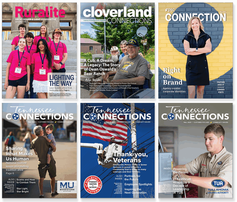 six sample magazine covers