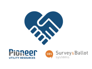 Pioneer Utility Resources and Survey & Ballot Systems partnership logo