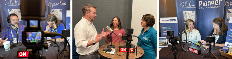 Three shots from StoryConnect Podcast recordings