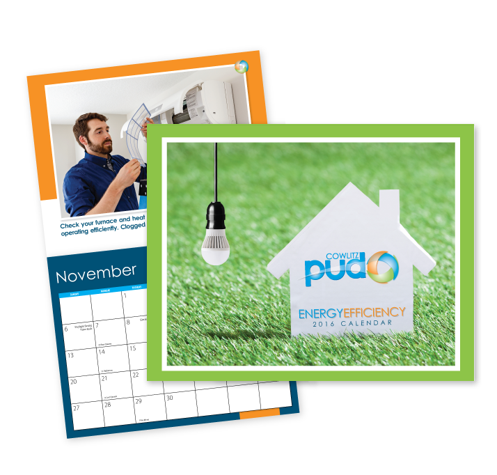 Layout photo of Cowlitz PUD Calendar