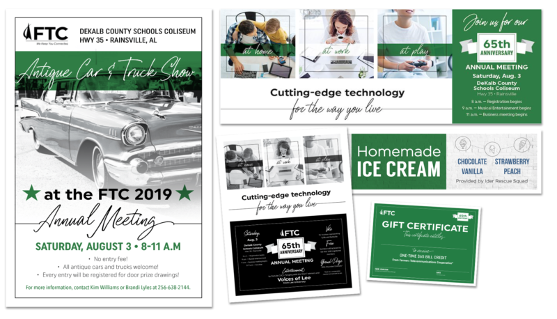 The event, which doubled as a car show, was promoted on EventBrite to encourage participation. WordSouth created images for social channels, giveaways, newspaper ads, banners and other event materials.