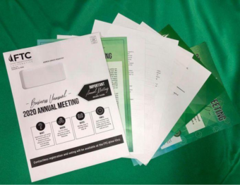 FTC members receive a member meeting packet, too.