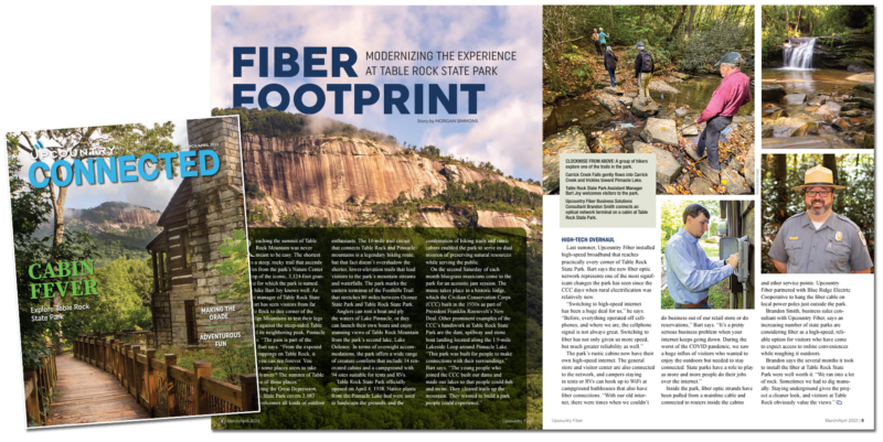 The layout of the Fiber Footprint story.