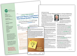 annual meeting notices from utilities in magazines