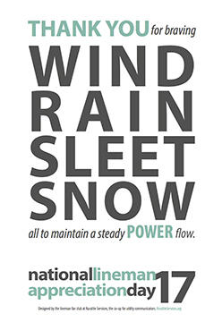 Thank You to lineman