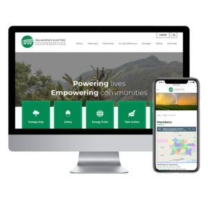 oaec website on desktop and mobile