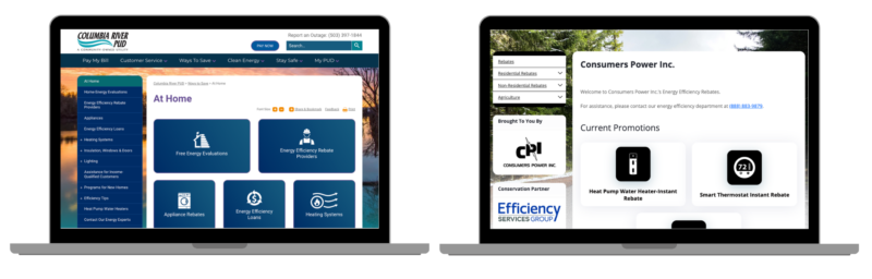 Examples of rebate forms website options