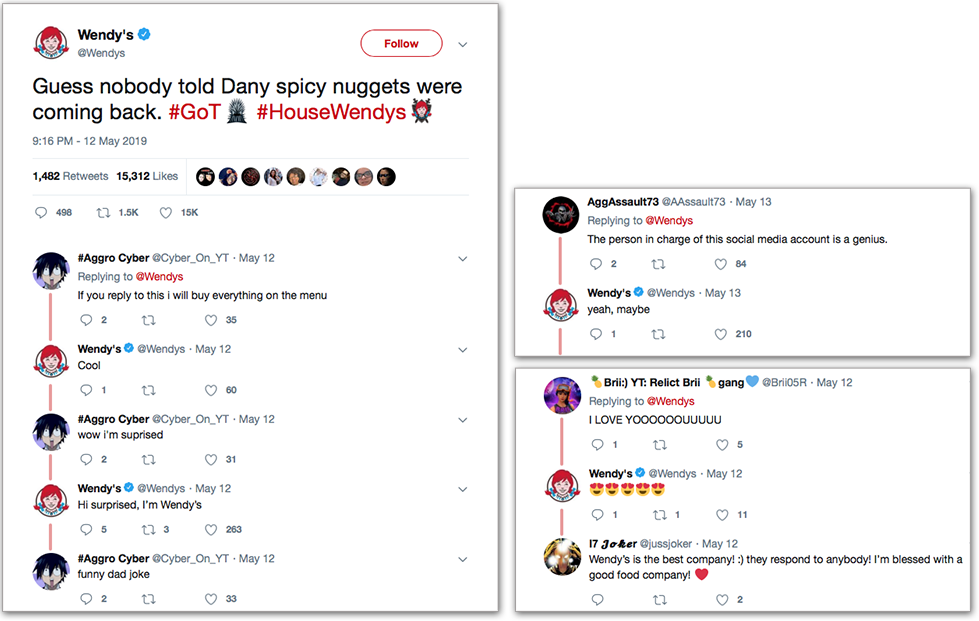 Sample Wendy's tweet