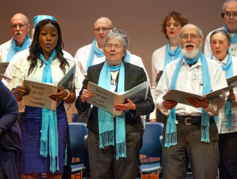 Voices of the Last Frontier performs its opening song, “I Got Rhythm,” before a supportive audience.